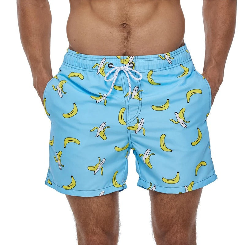 Drune | Atmungsaktive Badeshorts mit Funky Print für Männer Modeberg Bern