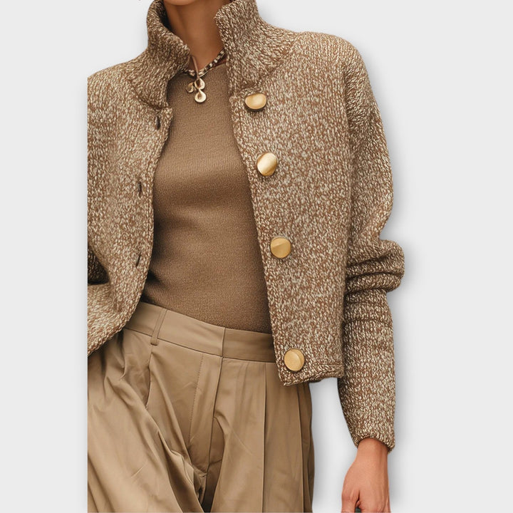 Textured Knit Button-Up Jacket Modeberg Bern