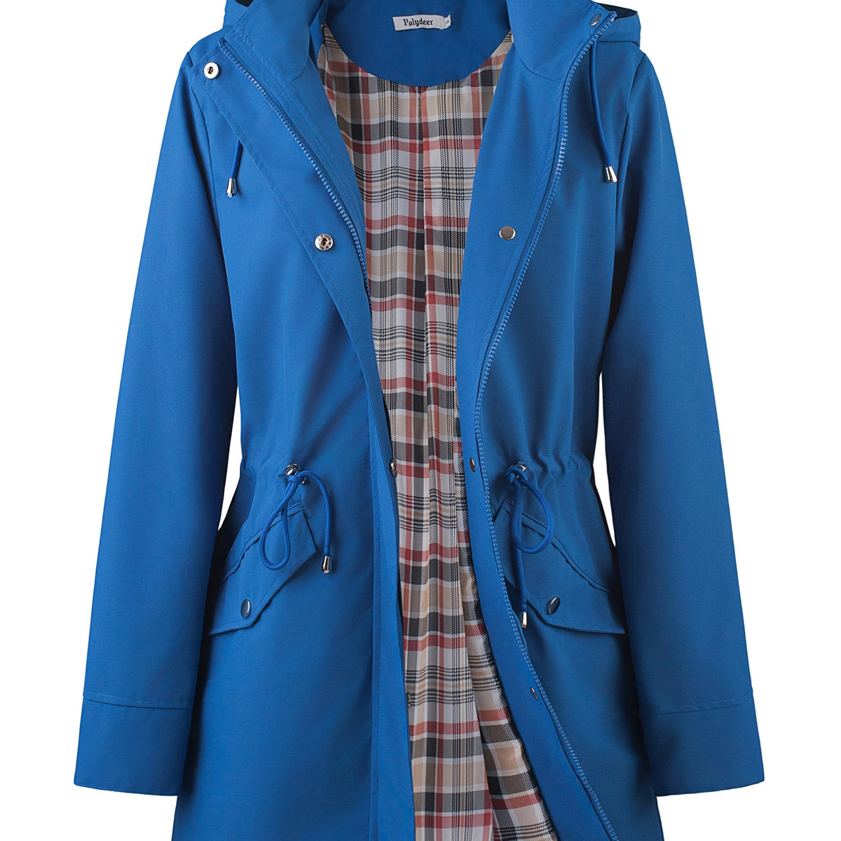 Hooded Zip Up Coat with Drawstring Waist Modeberg Bern