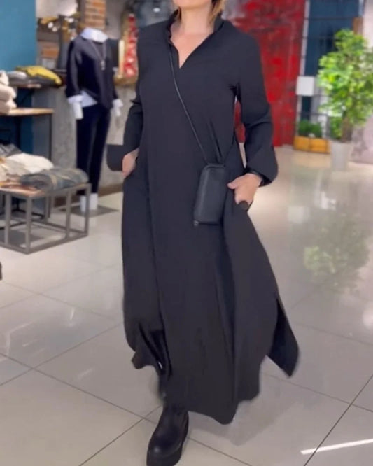 Druvelis™ Langes Kleid mit Schlitz Modeberg Bern