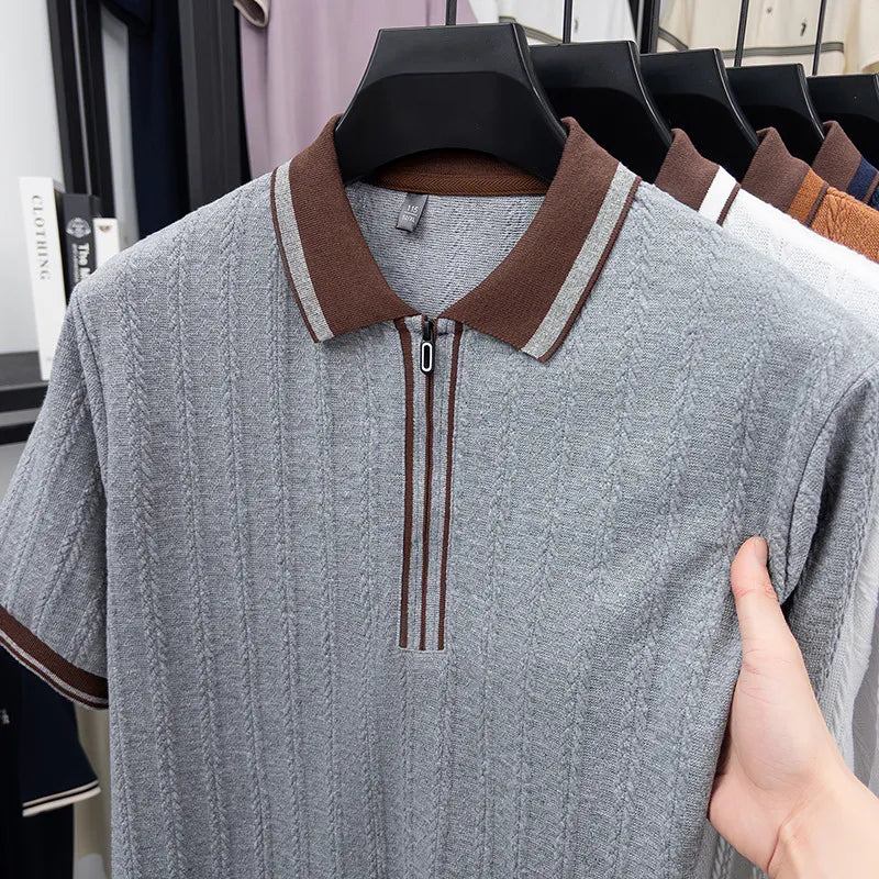 Elarin™ Geripptes Kragen Shirt Modeberg Bern