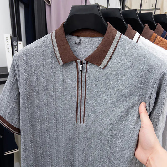 Elarin™ Geripptes Kragen Shirt Modeberg Bern