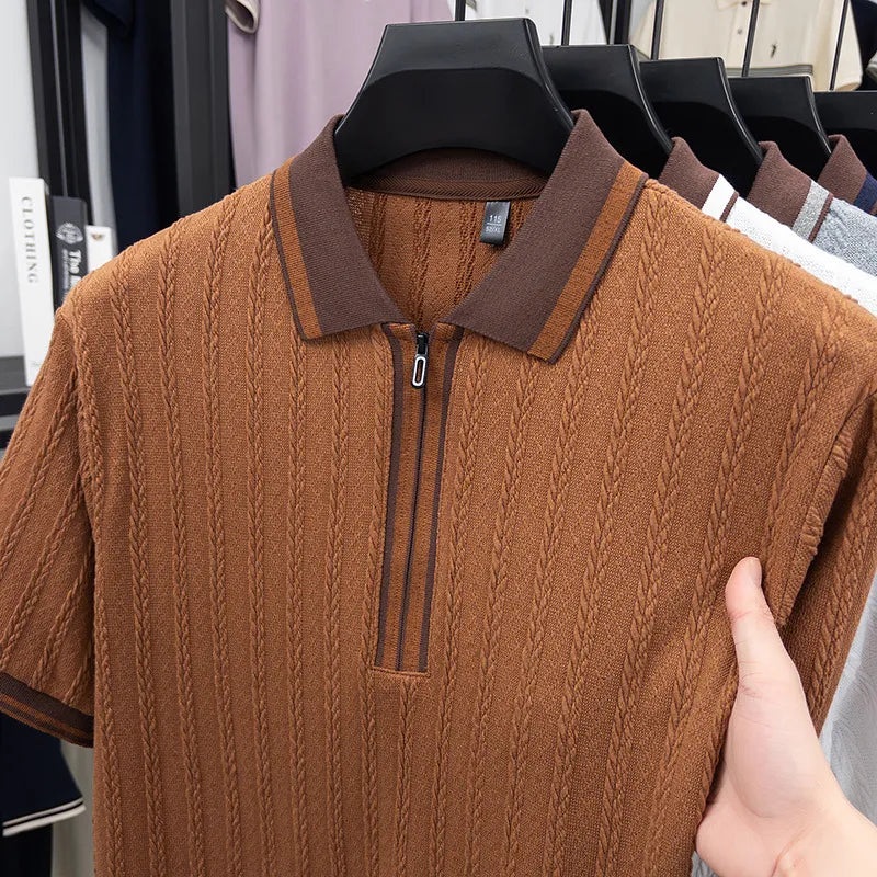 Elarin™ Geripptes Kragen Shirt Modeberg Bern