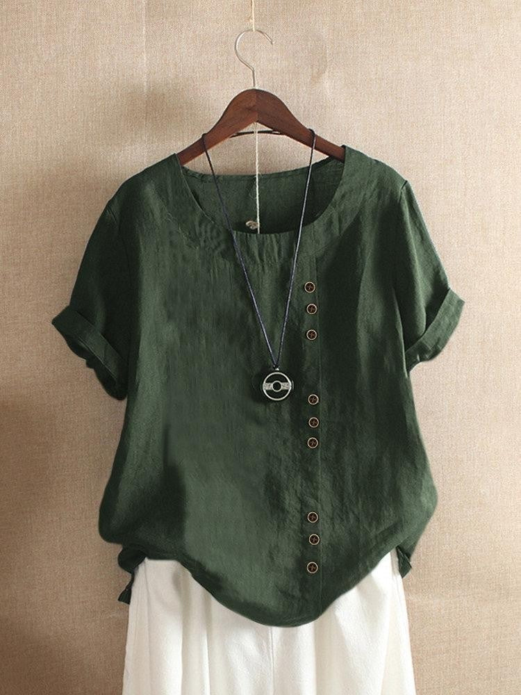 Brenza™ Lockere Bluse mit Knopfleiste Modeberg Bern