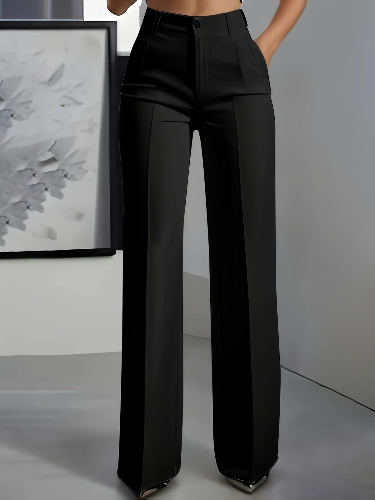 Tailored High-Rise Wide-Leg Trousers Modeberg Bern