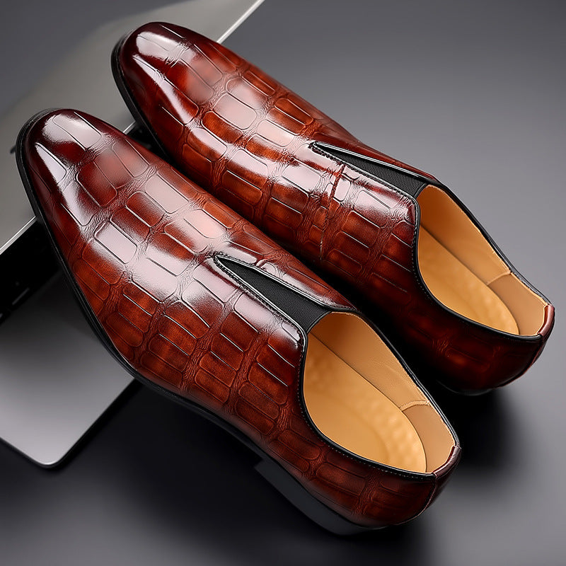 Russell - Formelle Herren-Leder-Slipper mit Steinmuster Modeberg Bern