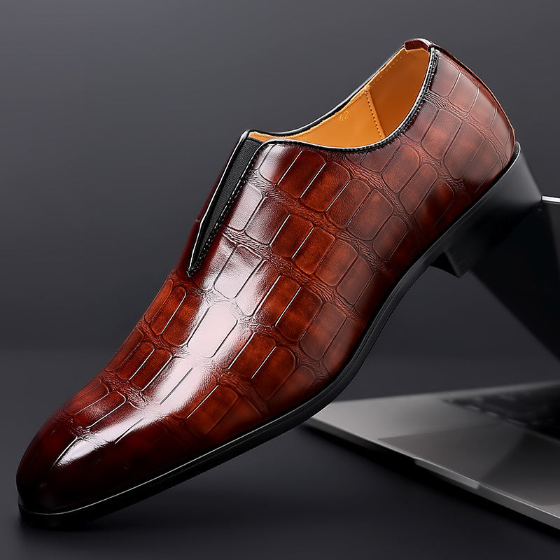 Russell - Formelle Herren-Leder-Slipper mit Steinmuster Modeberg Bern