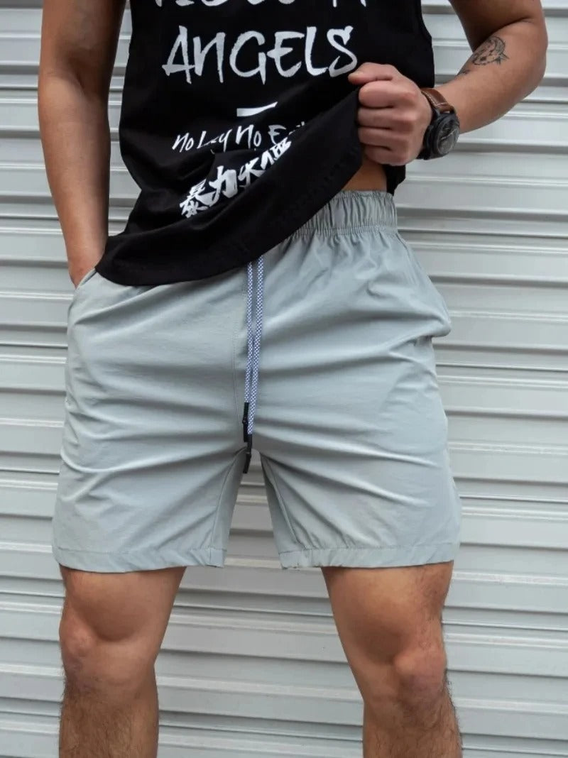 Drune | Atmungsaktive, Einfarbige Badeshorts für Männer mit Kordel Modeberg Bern