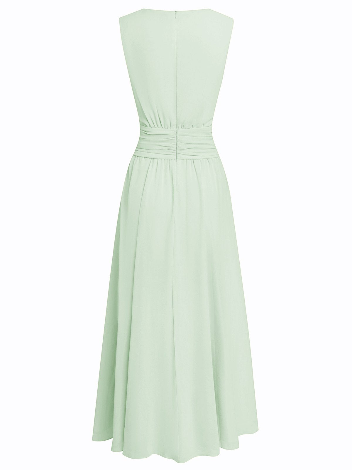 Sleeveless Ruched A-Line Wedding Guest Maxi Dress Modeberg Bern