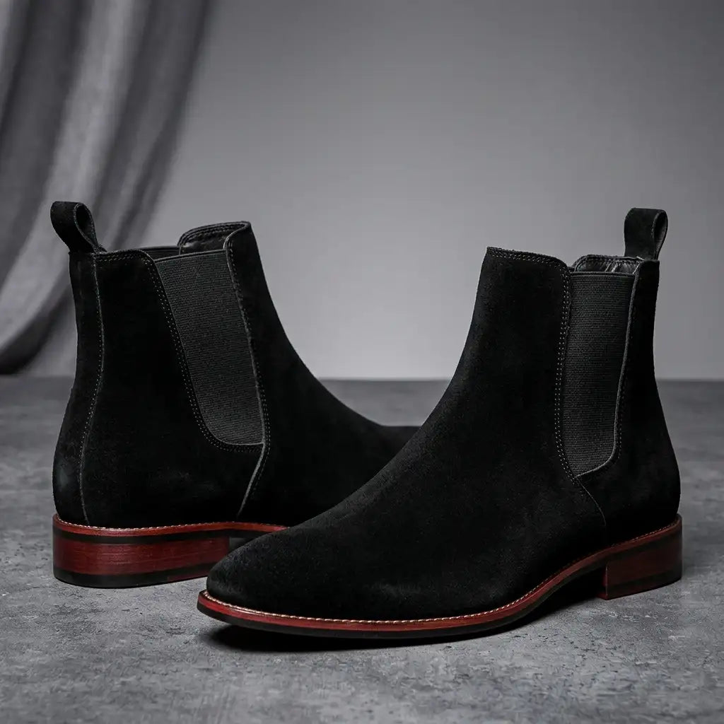 Suede Chelsea Boots with Elastic Side Panels Modeberg Bern