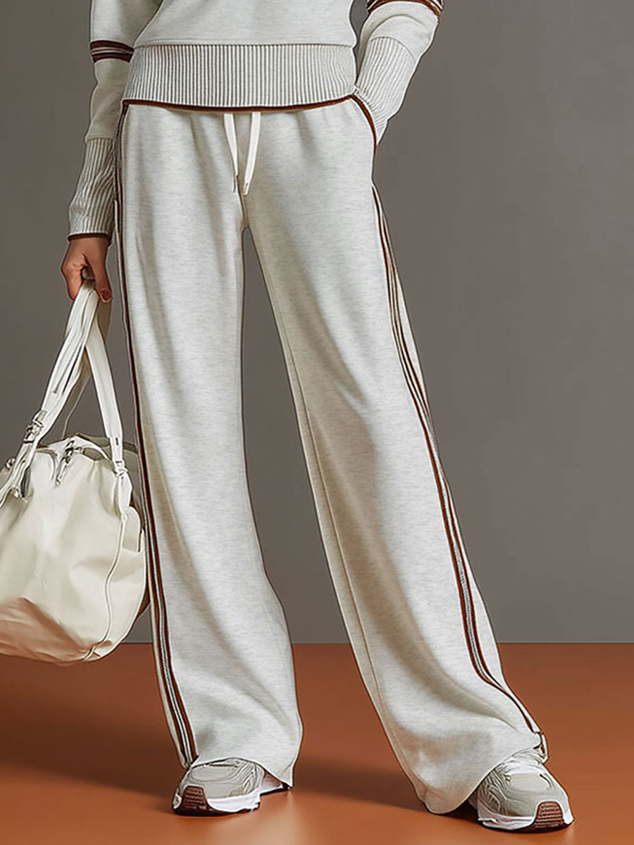 Half-Zip Tracksuit Co-Ord Set with Wide-Leg Trousers Modeberg Bern
