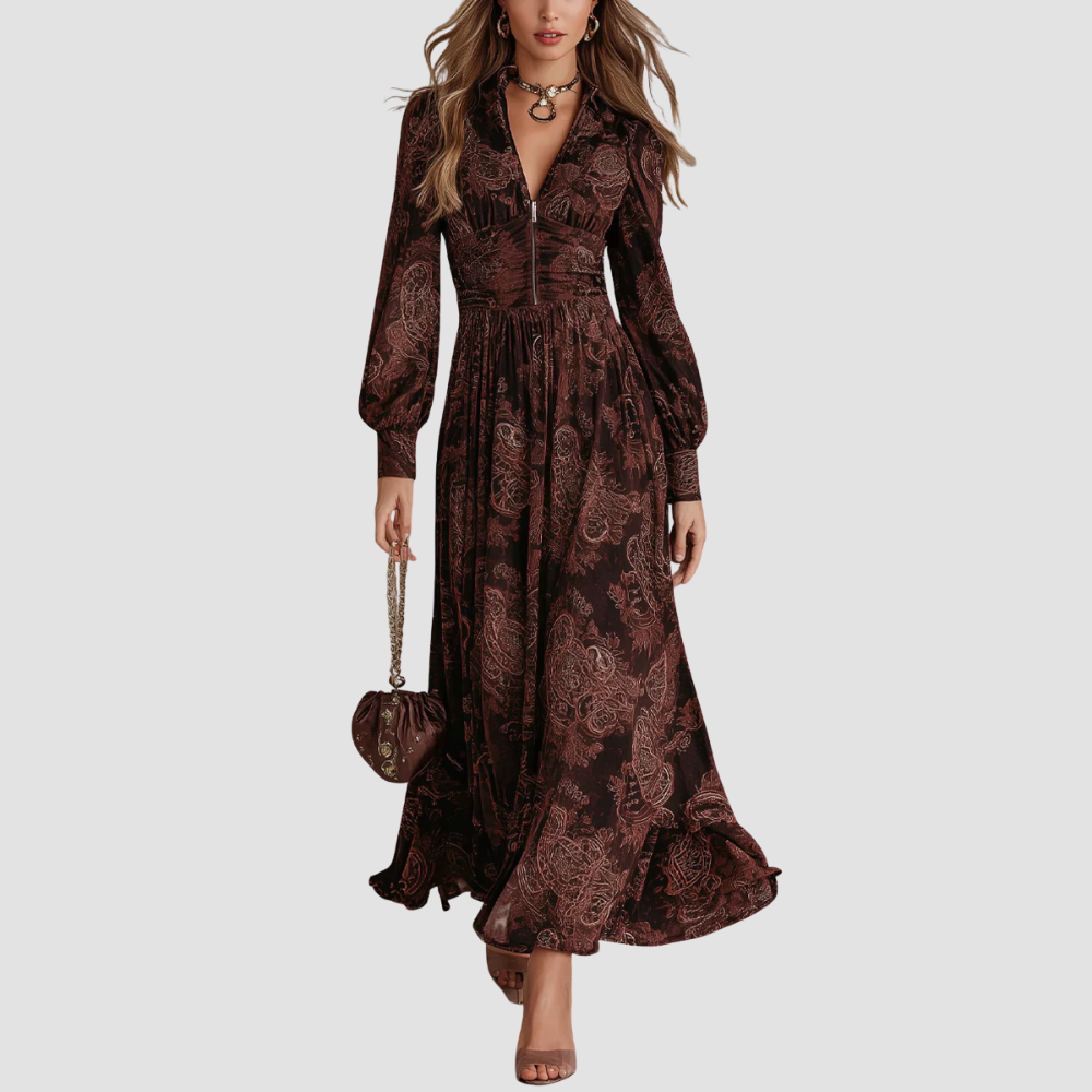 Amvexa™ Paisley-Zip-Maxikleid Modeberg Bern