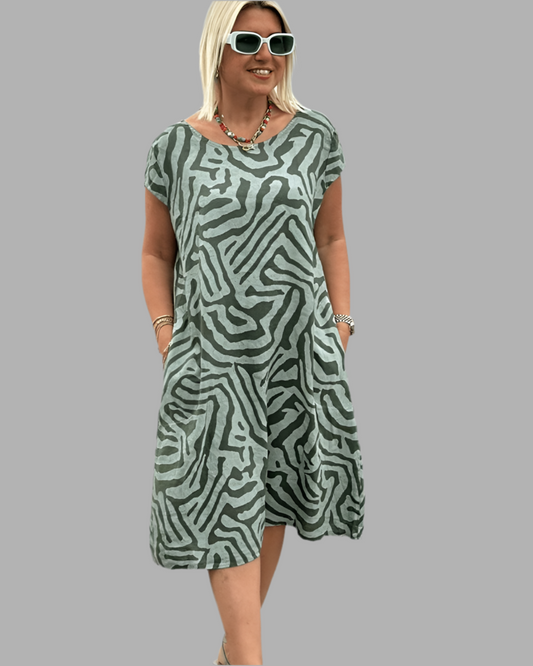 Viona™ Sommerkleid mit Print und Rundhalsausschnitt Modeberg Bern
