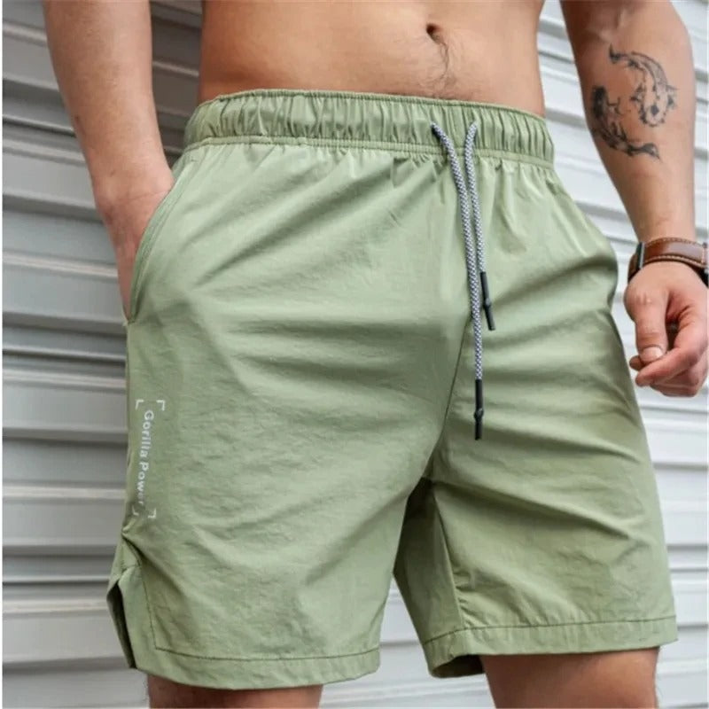Drune | Atmungsaktive, Einfarbige Badeshorts für Männer mit Kordel Modeberg Bern