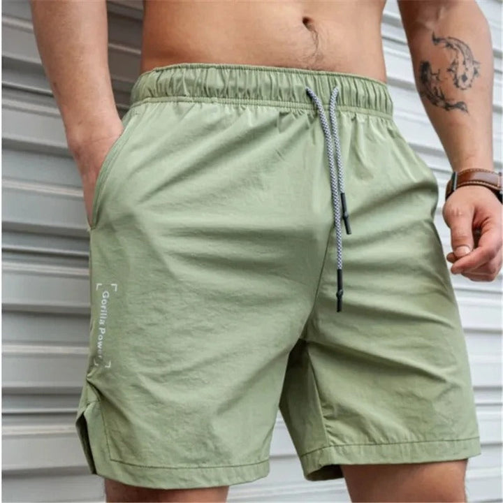 Drune | Atmungsaktive, Einfarbige Badeshorts für Männer mit Kordel Modeberg Bern