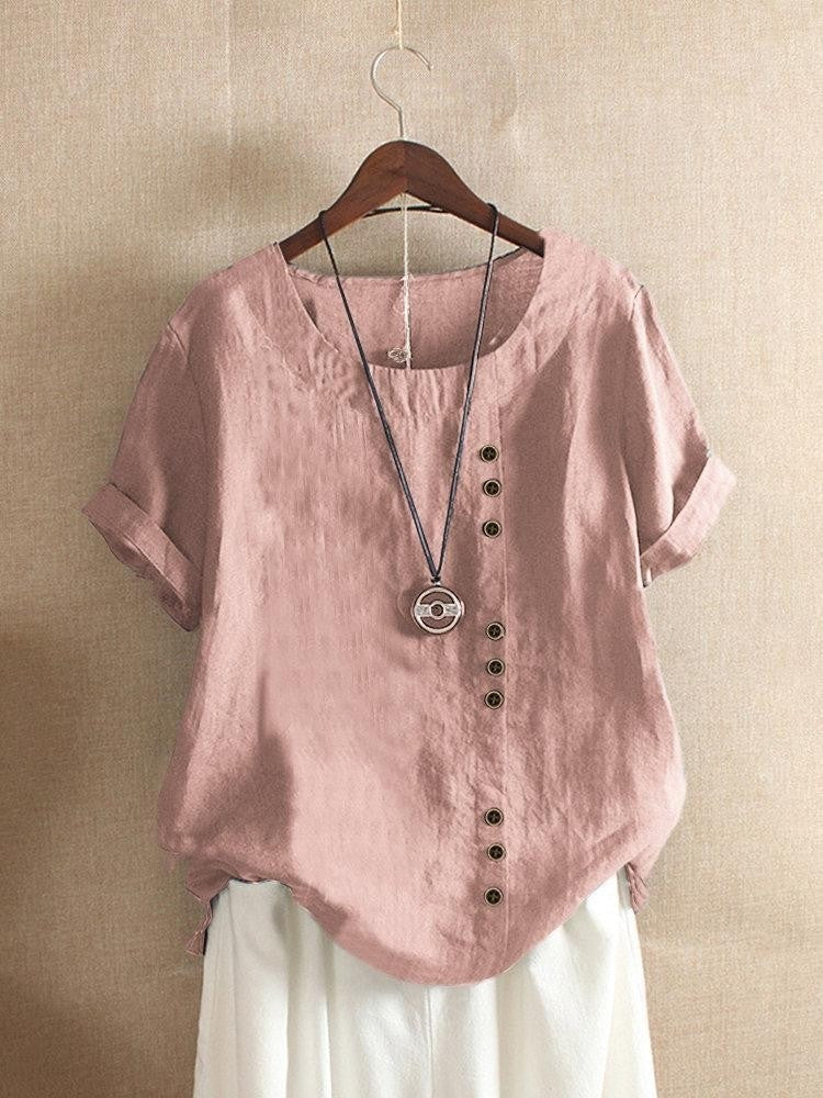 Brenza™ Lockere Bluse mit Knopfleiste Modeberg Bern