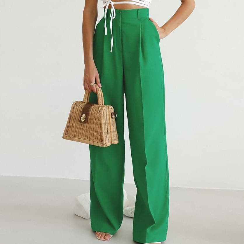 Pleated Wide Leg Palazzo Trousers Modeberg Bern