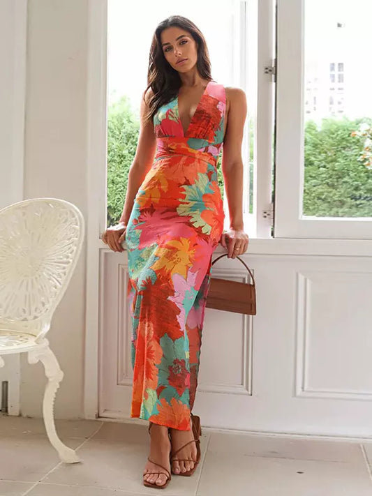 Selara™ Kleid mit Trägern und Blumenprint Modeberg Bern