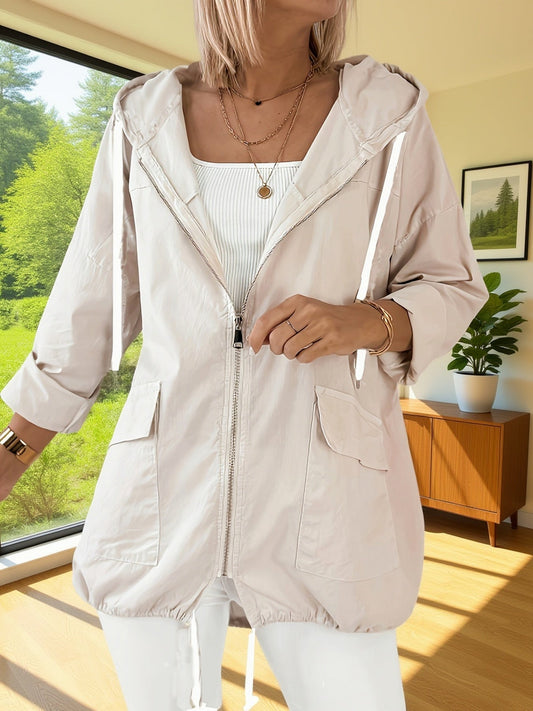 Lightweight Hooded Drawstring Jacket Modeberg Bern