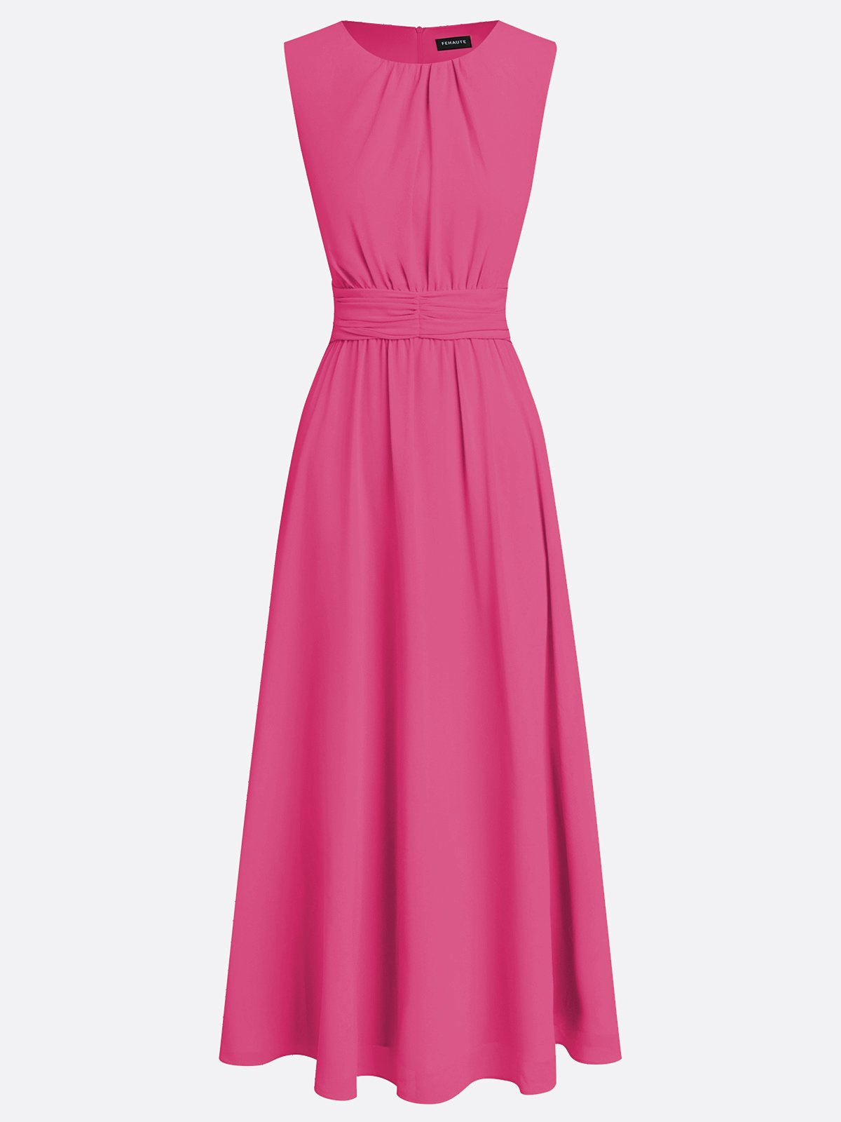 Sleeveless Ruched A-Line Wedding Guest Maxi Dress Modeberg Bern