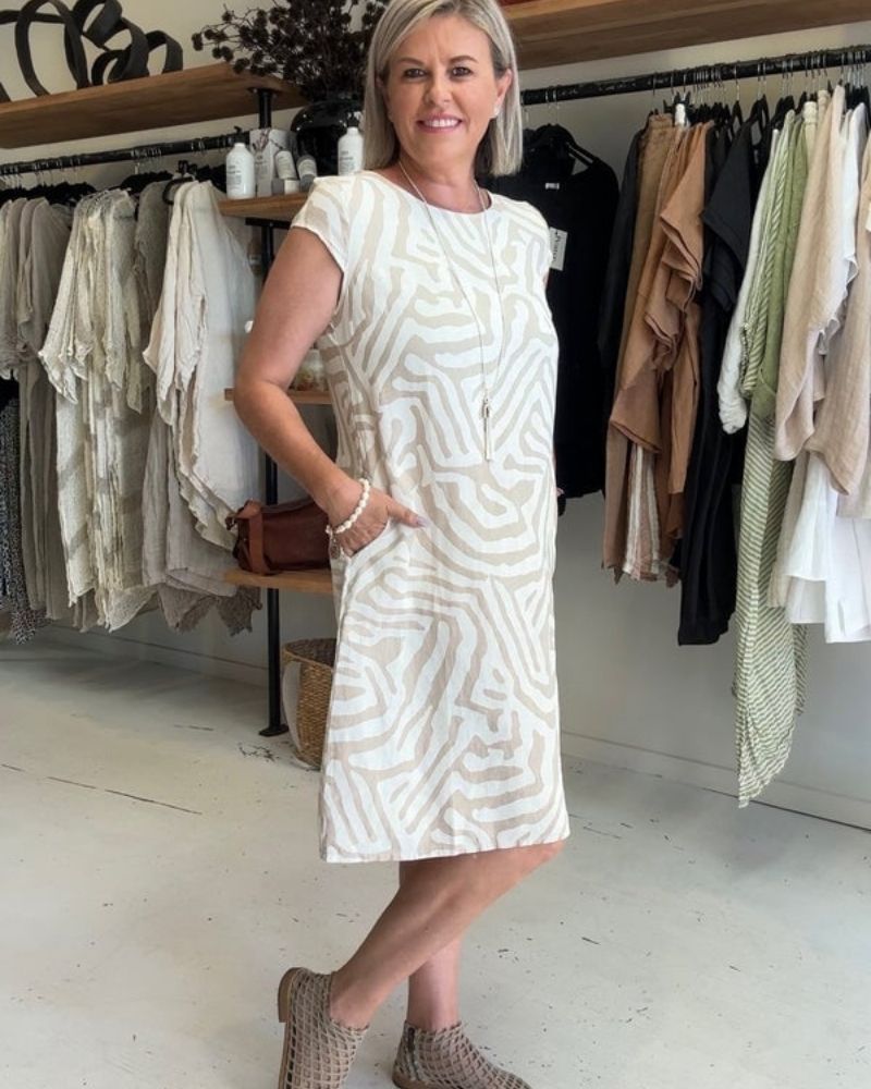 Viona™ Sommerkleid mit Print und Rundhalsausschnitt Modeberg Bern