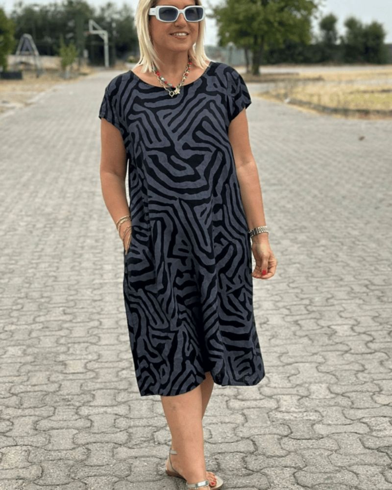 Viona™ Sommerkleid mit Print und Rundhalsausschnitt Modeberg Bern