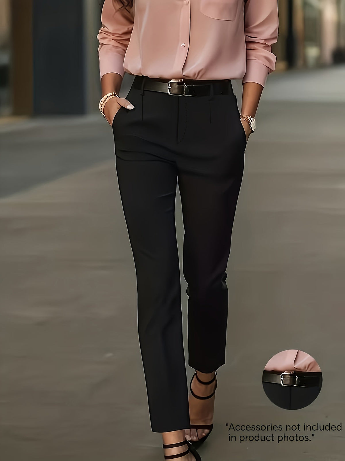 High-Waisted Slim-Fit Pencil Trousers Modeberg Bern