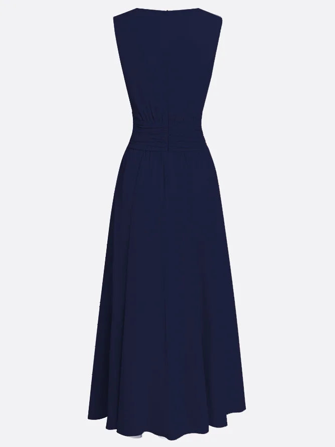 Sleeveless Ruched A-Line Wedding Guest Maxi Dress Modeberg Bern