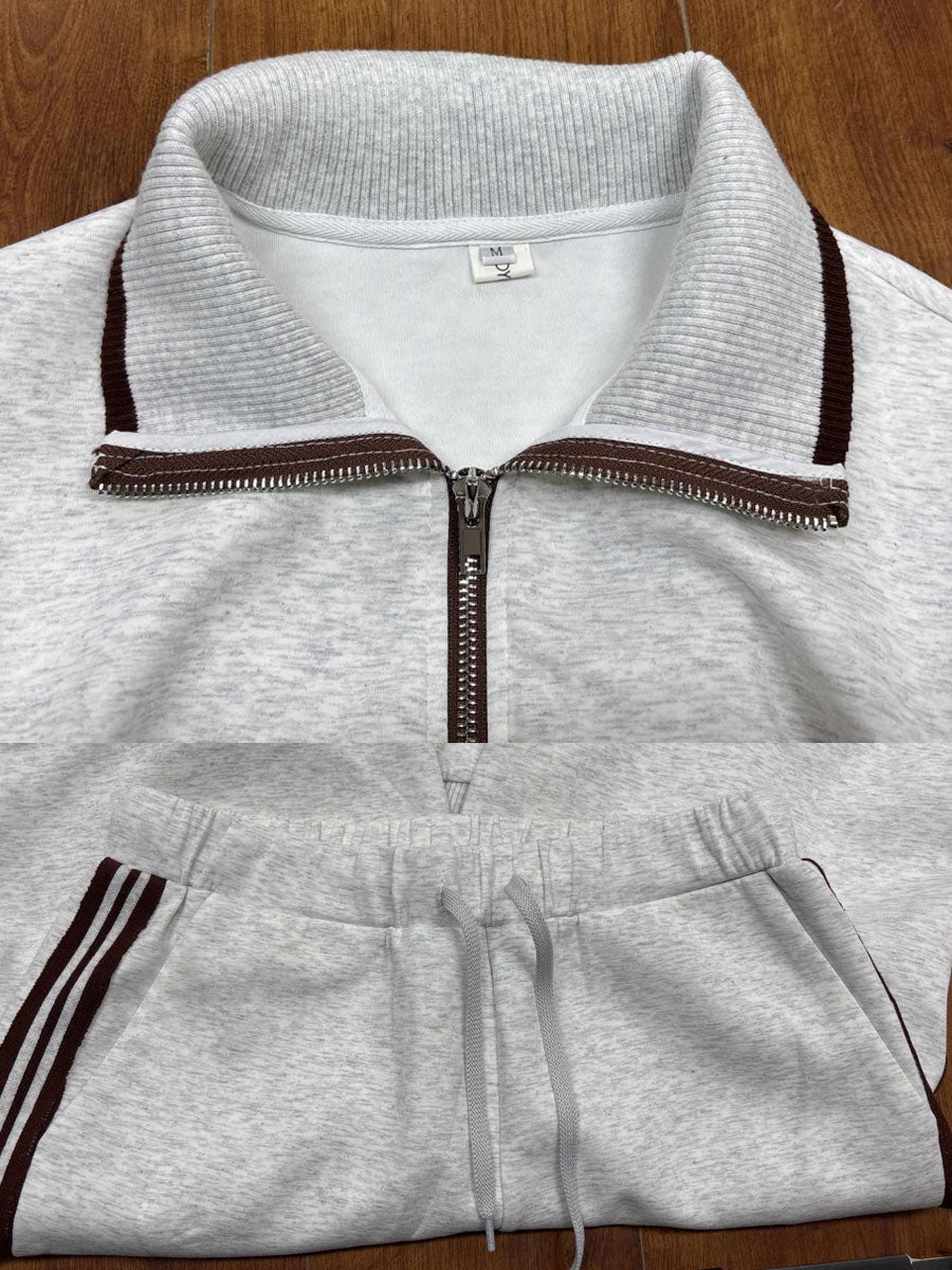 Half-Zip Tracksuit Co-Ord Set with Wide-Leg Trousers Modeberg Bern