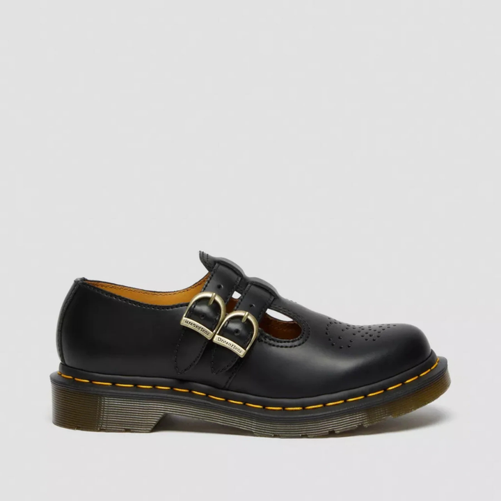 Women's Double Buckle Leather Mary Jane Flats Modeberg Bern