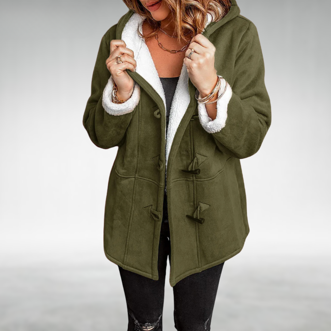 Fleece Lined Hooded Winter Coat with Toggle Closure Modeberg Bern