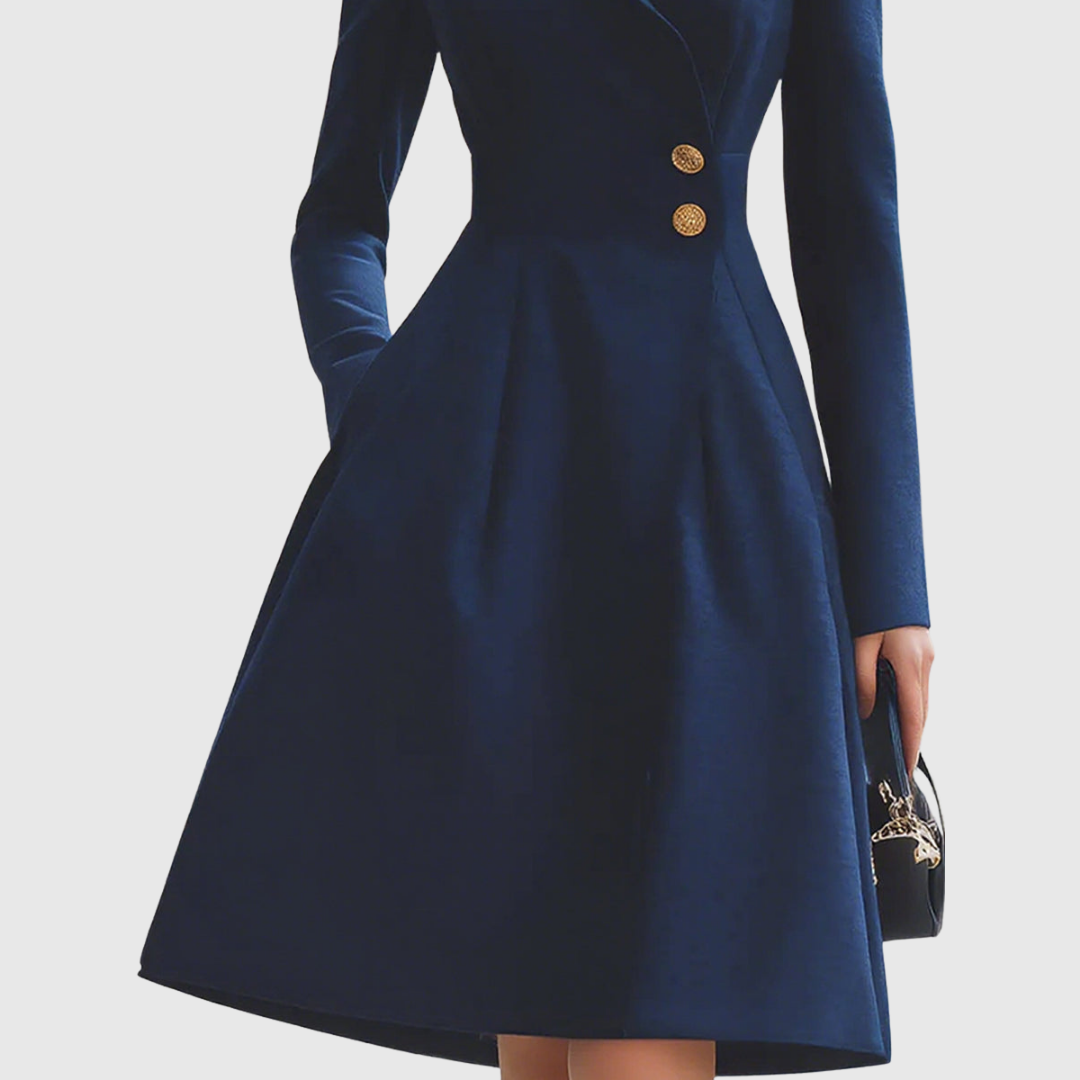 Navy Tailored Coat Midi Dress Modeberg Bern