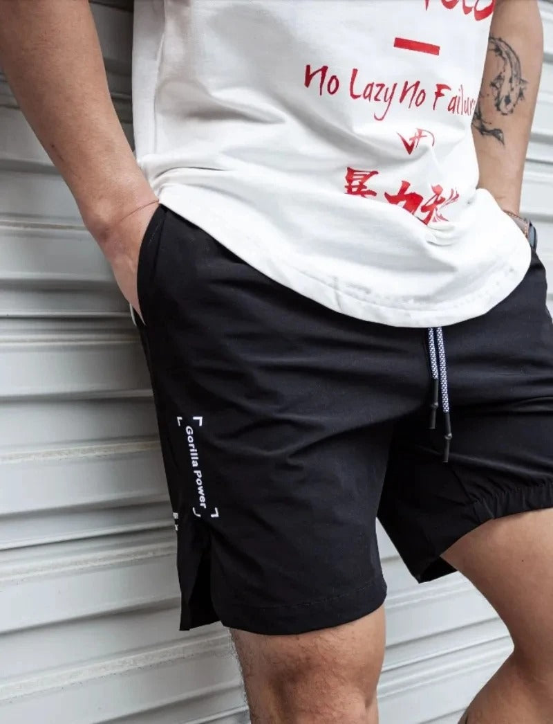 Drune | Atmungsaktive, Einfarbige Badeshorts für Männer mit Kordel Modeberg Bern
