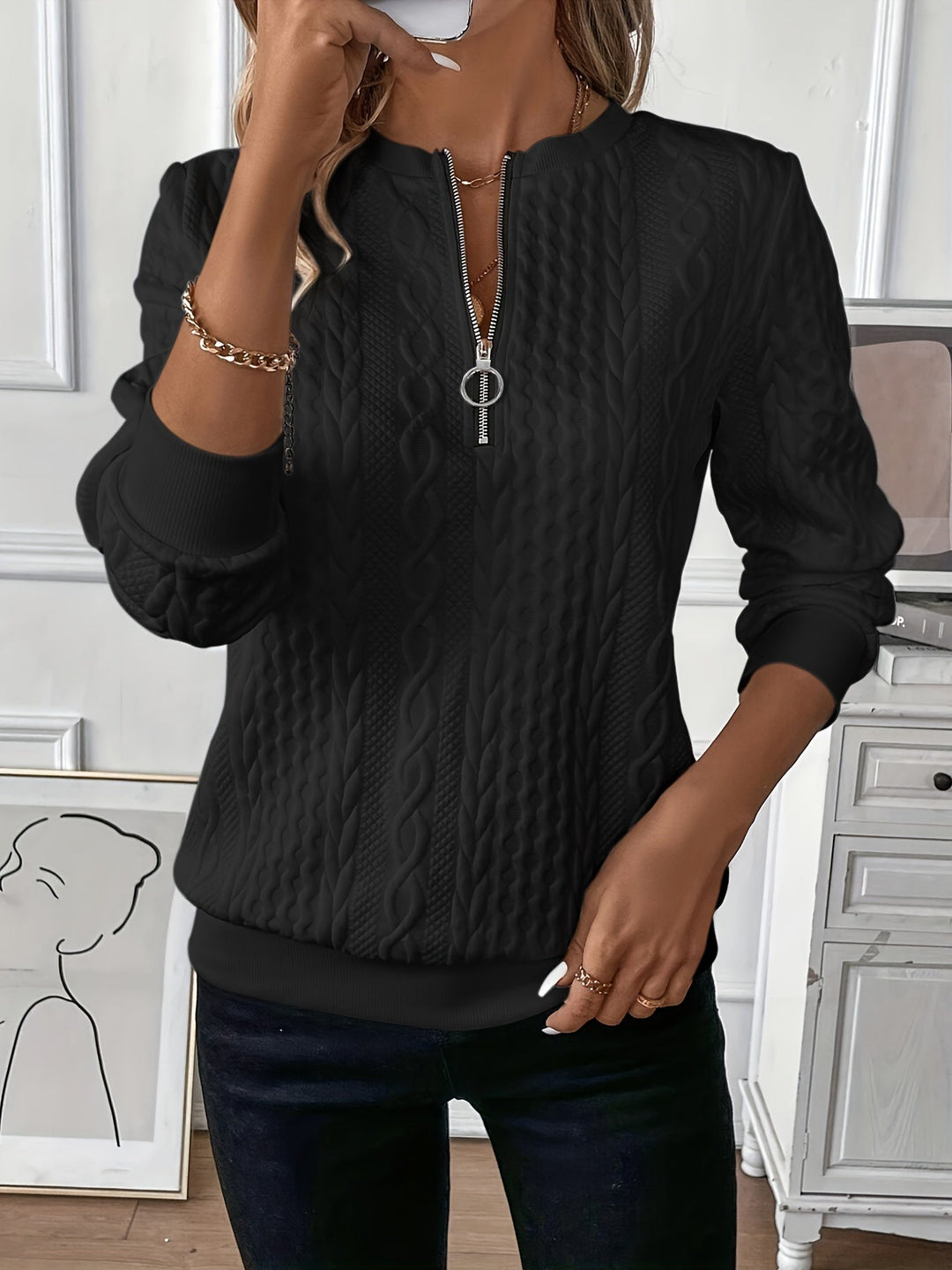 Marvik™ Strick Pullover mit Zipper Modeberg Bern