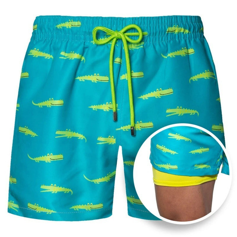 Drune | Bedruckte Herren Badeshorts Mit Doppelter Schicht Für Den Sommer Modeberg Bern
