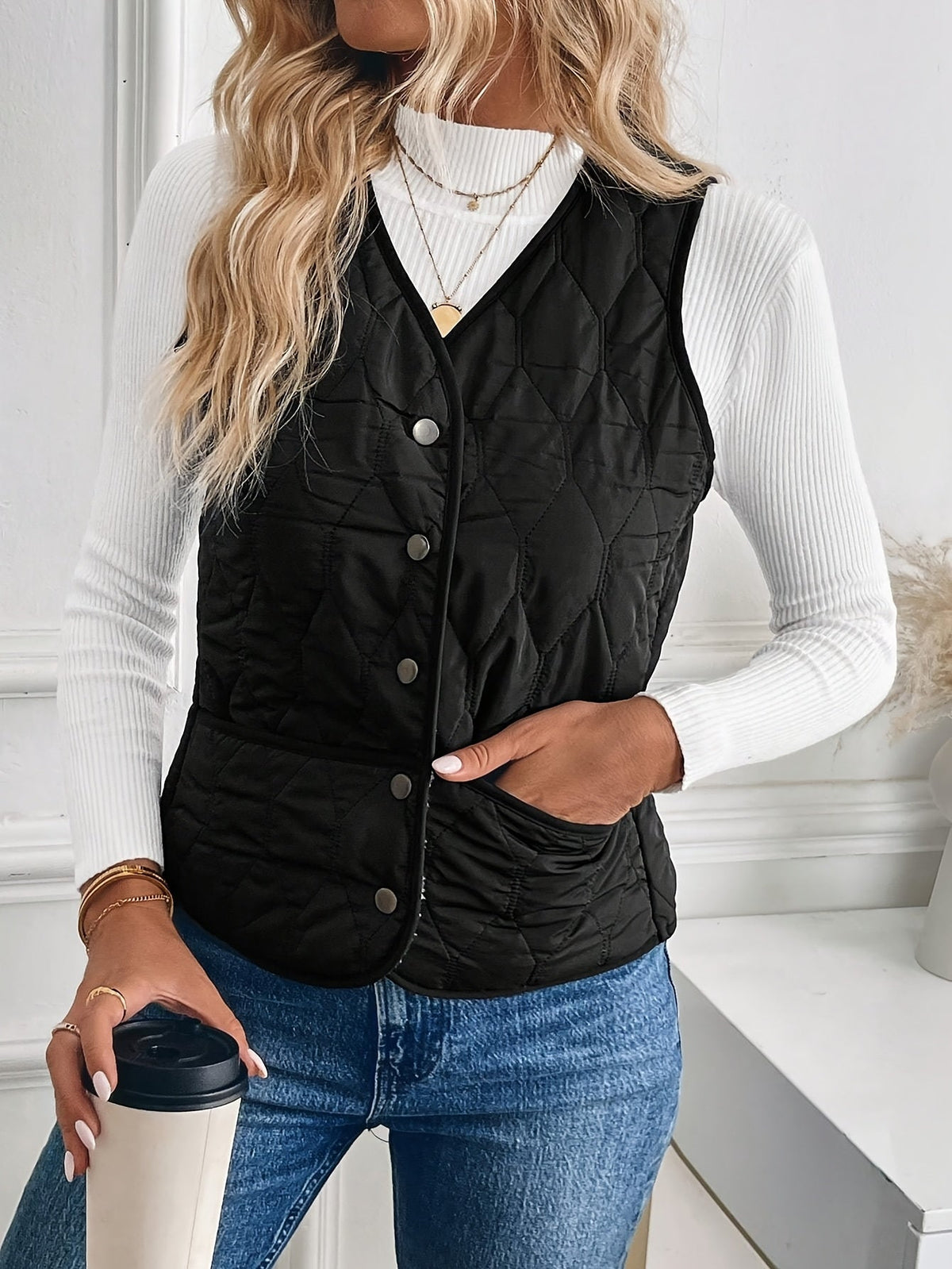 Reversible Quilted Sleeveless Jacket Modeberg Bern