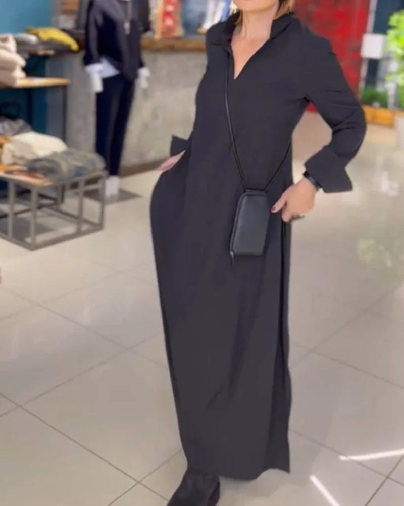 Druvelis™ Langes Kleid mit Schlitz Modeberg Bern