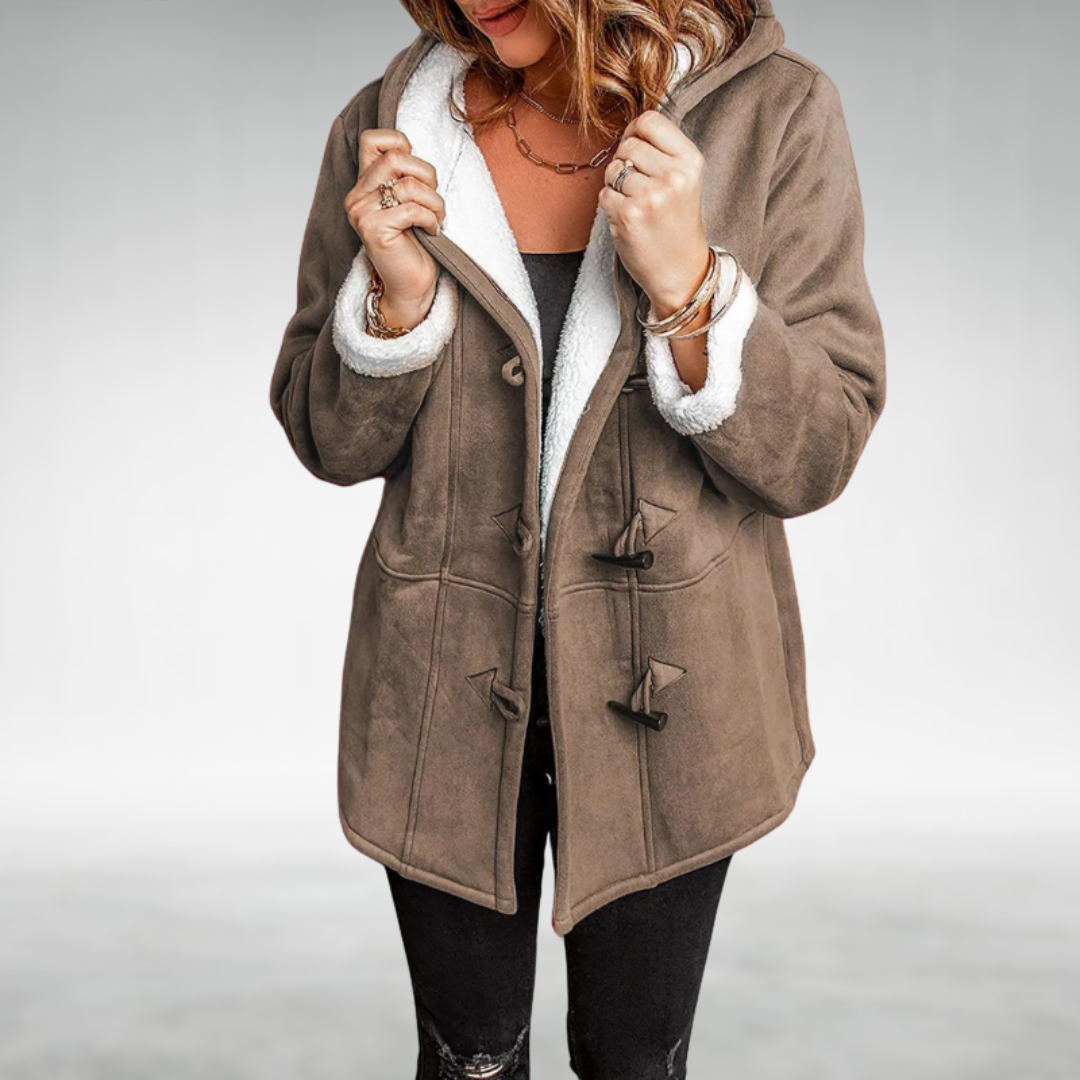 Fleece Lined Hooded Winter Coat with Toggle Closure Modeberg Bern