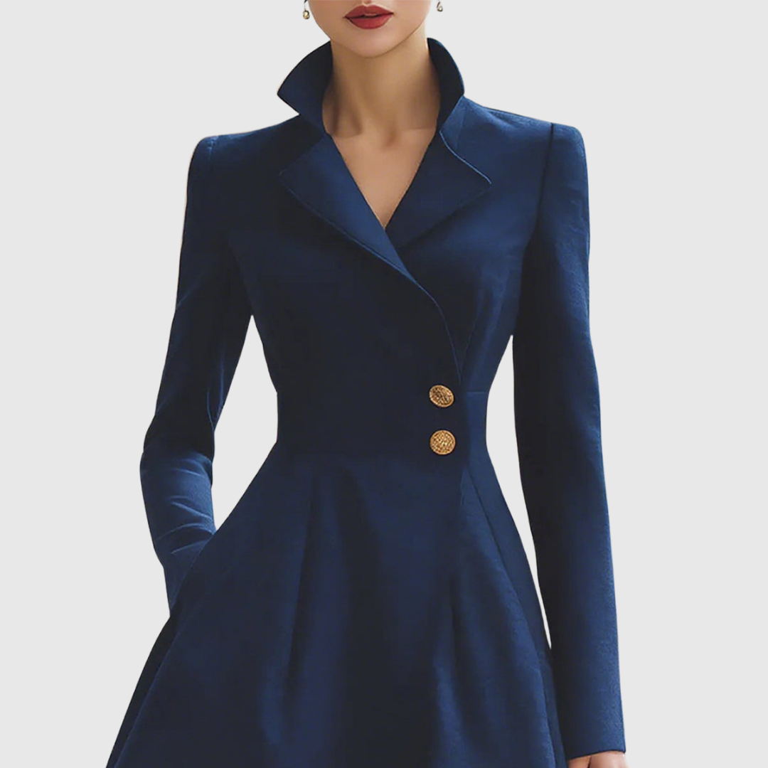 Navy Tailored Coat Midi Dress Modeberg Bern