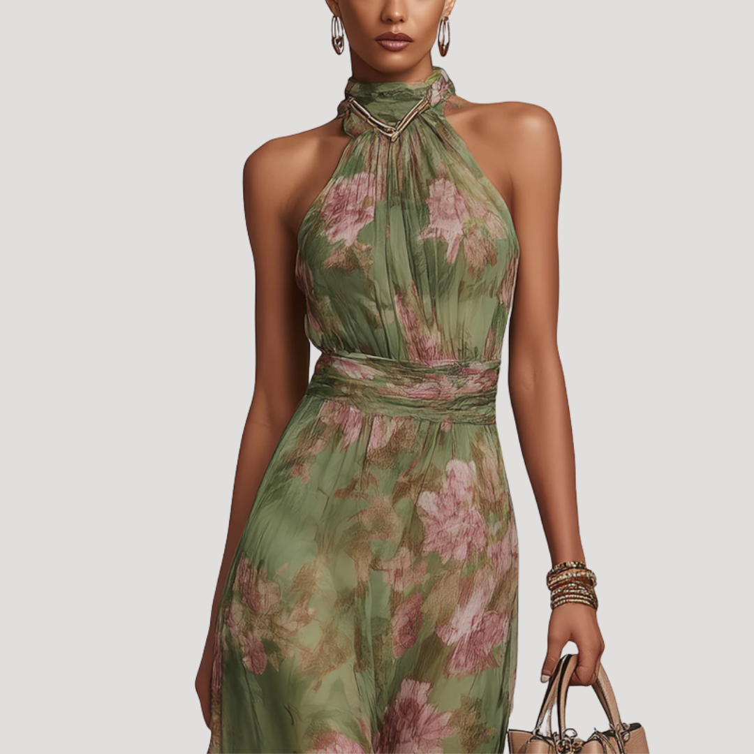 Floral Flattering Wedding Guest Maxi Dress Modeberg Bern