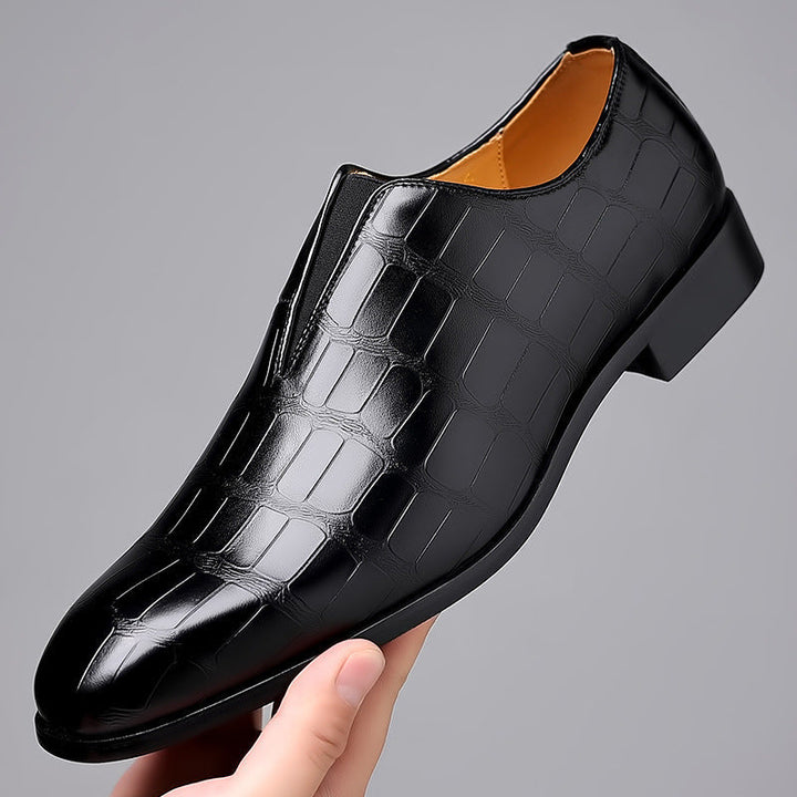Russell - Formelle Herren-Leder-Slipper mit Steinmuster Modeberg Bern
