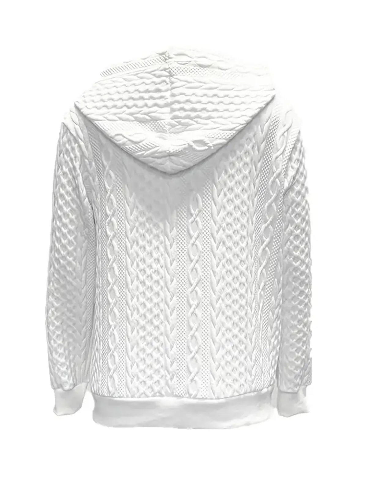 Vintage Jacquard Zip-Up Hooded Jacket Modeberg Bern