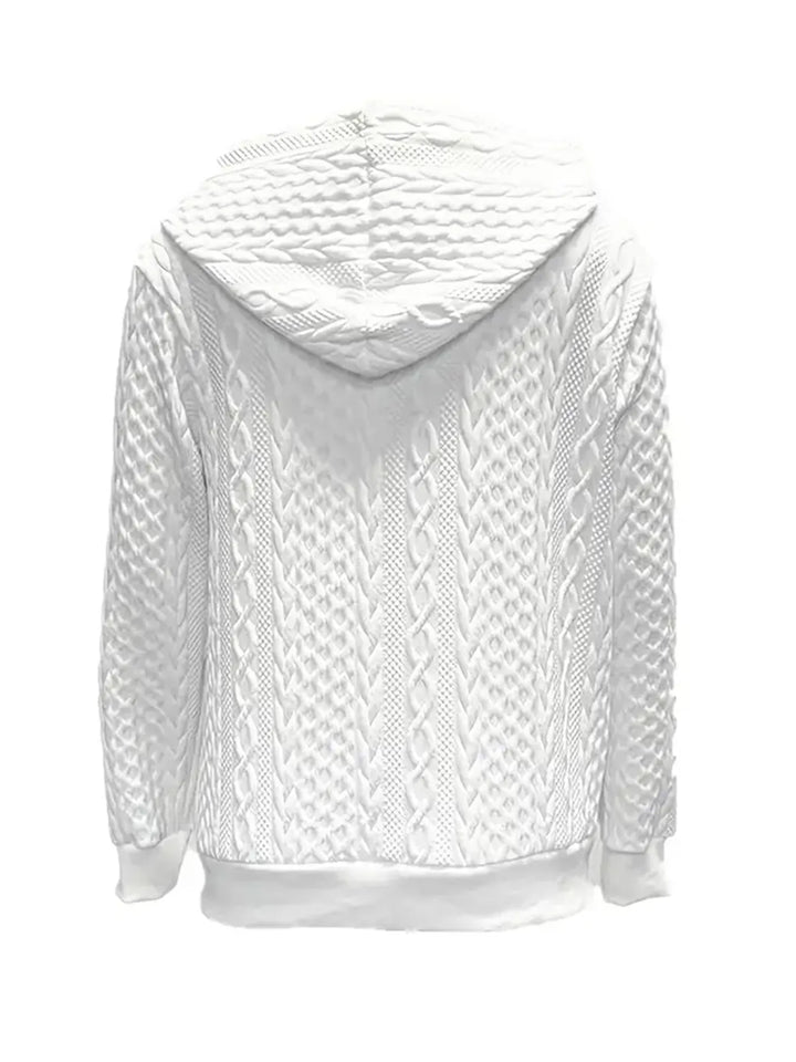 Vintage Jacquard Zip-Up Hooded Jacket Modeberg Bern