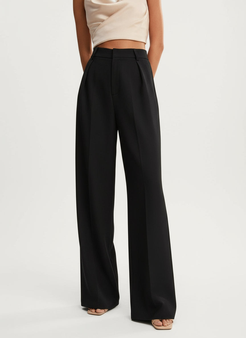 High Waist Wide Leg Tailored Trousers Modeberg Bern