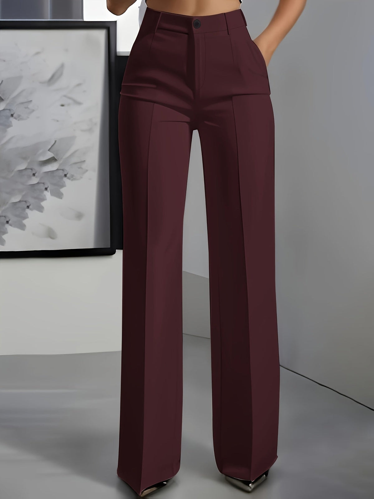 Tailored High-Rise Wide-Leg Trousers Modeberg Bern
