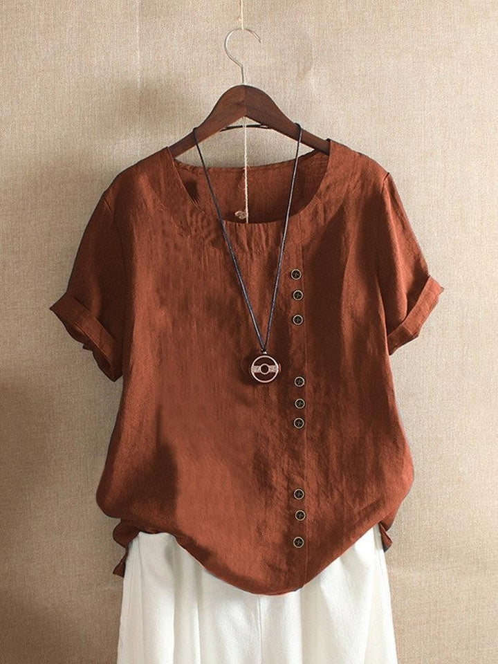 Brenza™ Lockere Bluse mit Knopfleiste Modeberg Bern