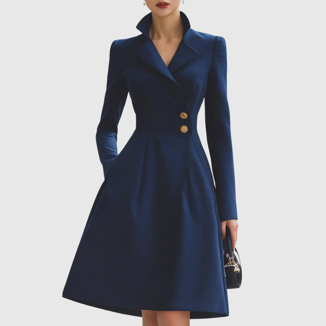Navy Tailored Coat Midi Dress Modeberg Bern