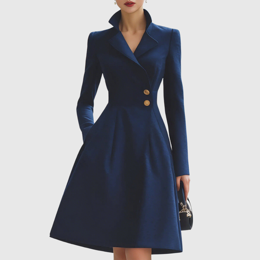 Navy Tailored Coat Midi Dress Modeberg Bern