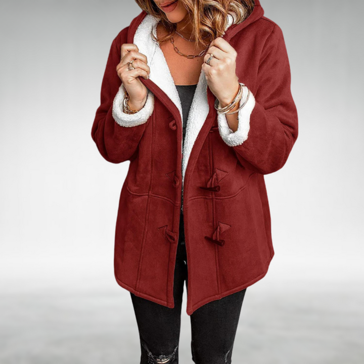 Fleece Lined Hooded Winter Coat with Toggle Closure Modeberg Bern