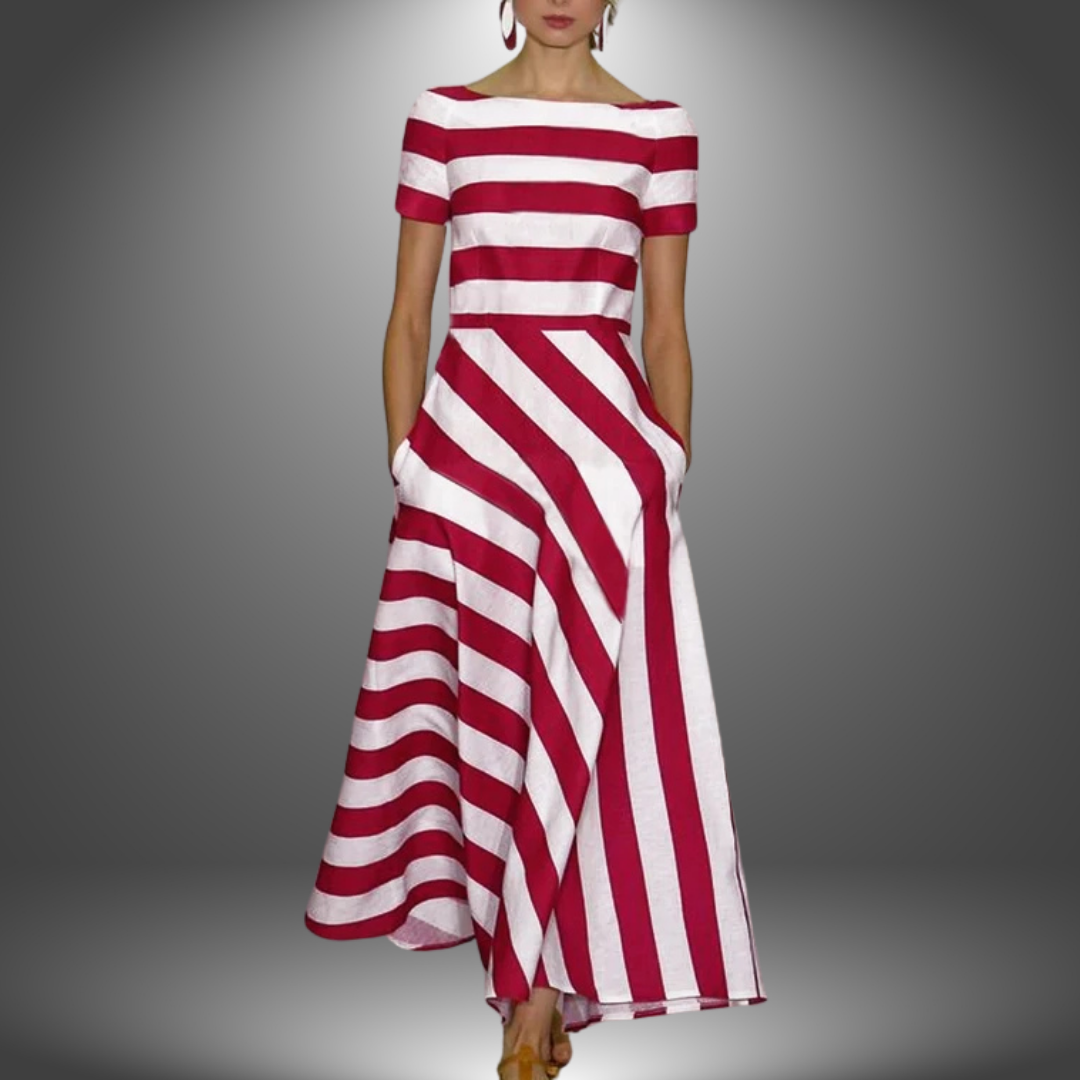 Franka™ – Gestreiftes Maxikleid mit elegantem Stil Modeberg Bern